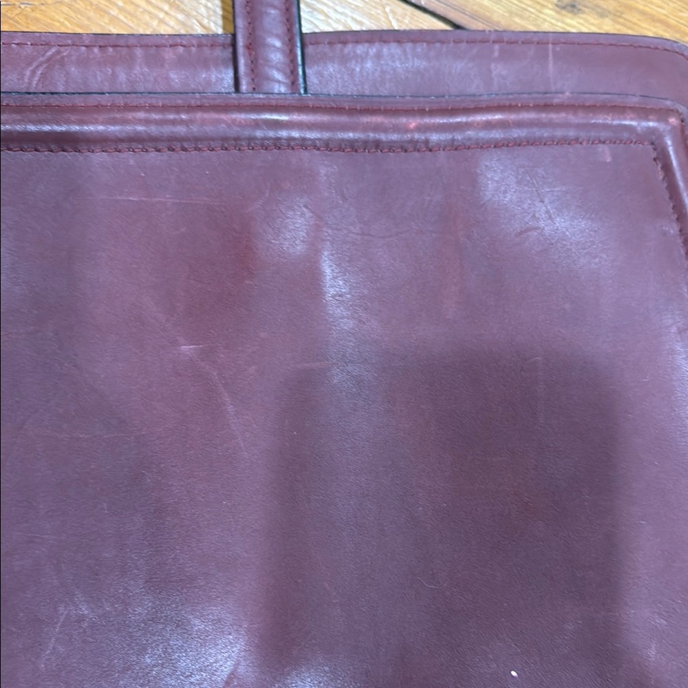 C & C Leather Burgundy Briefcase with Classic Design - Picture 7 of 12